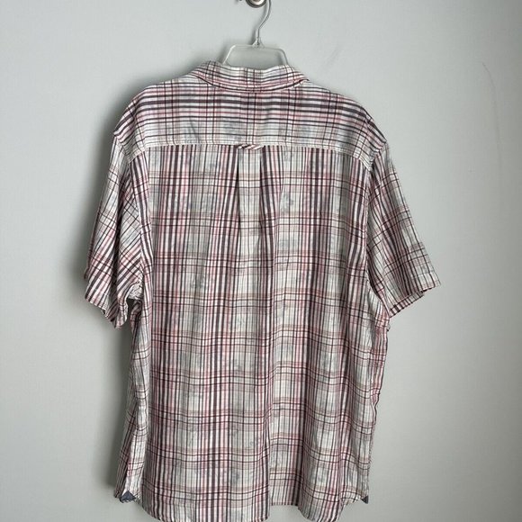 Tommy Bahama Plaid Short Sleeve Button Down Shirt Hawaiian Aloha - Picture 3 of 6
